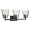 Z-Lite Analia Vanity, 3-Light, 26.25 In.W x 7.5 In.L x 9.25 In.H, Matte Black/Clear Ribbed 1101-3V-MB - alternate 6